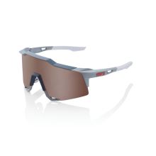 100% brýle Speedcraft - Soft Tact Stone Grey - HiPER Crimson Silver Mirror Lens