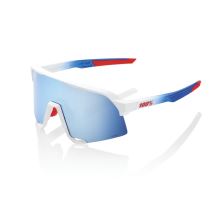 100% brýle S3 - Total Energies Team Matte White / Metallic Blue - HiPER Blue Multilayer Mirror Lens