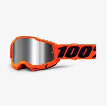 100% brýle motokrosové ACCURI 2 Goggle Orange - Mirror Silver Lens