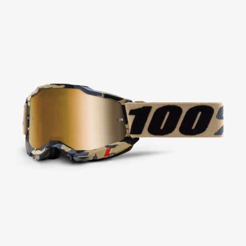 100% brýle motokrosové ACCURI 2 Goggle Tarmac - True Gold Lens