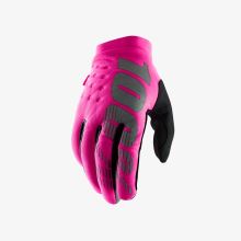 100% dámské rukavice &quot;BRISKER&quot; Neon Pink/Black