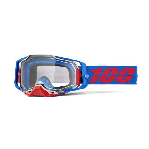 100% brýle motokrosové ARMEGA Goggle Ironclad - Clear Lens