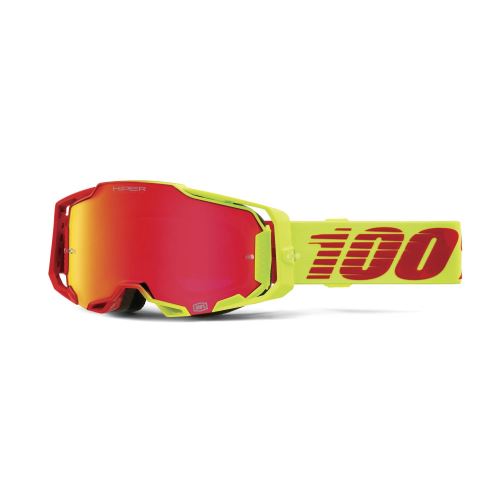 100% brýle motokrosové Armega Goggle Solaris - HIPER Red Mirror