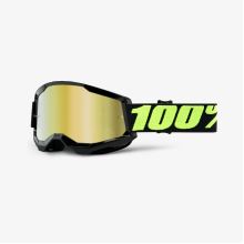 100% brýle motokrosové STRATA 2 Goggle Upsol - Mirror Gold Lens