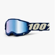 100% brýle motokrosové ACCURI 2 Goggle Deepmarine - Mirror Blue Lens