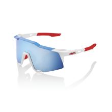 100% brýle Speedcraft - TotalEnergies Team Matte White / Metallic Blue - HiPER Blue Multilayer Mirror