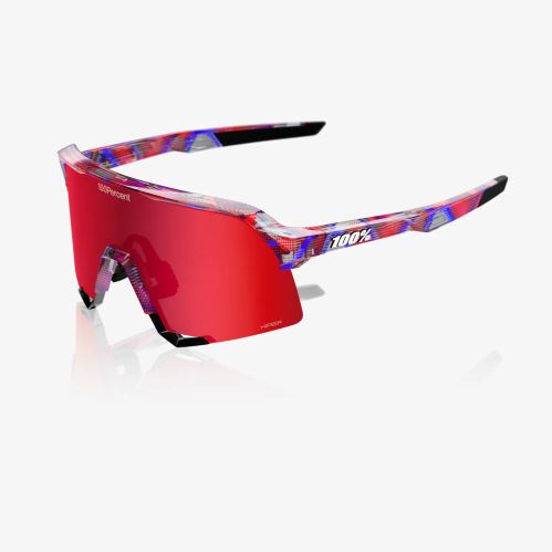 100% brýle S3 LE FDJ Gloss Translucent Red/Blue HiPER Fire Red Mirror Lens