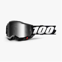 100% brýle motokrosové ACCURI 2 Goggle Black - Mirror Silver Lens