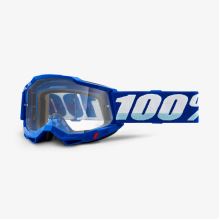 100% brýle motokrosové ACCURI 2 Goggle Blue - Clear Lens