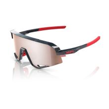 100% cyklistické brýle Slendale Gloss Crabon Fiber - HiPER Crimson-Silver Lens
