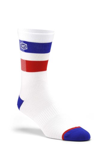 100% ponožky FLOW Performance Socks White SM/MD