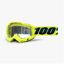 100% brýle motokrosové ACCURI 2 Goggle Yellow - Clear Lens