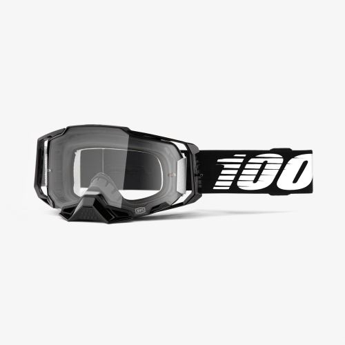 100% brýle motokrosové Armega Goggle Black - Clear Lens