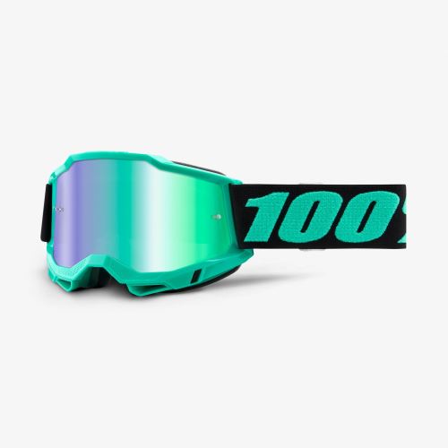 100% brýle motokrosové ACCURI 2 Goggle Tokyo - Mirror Green Lens