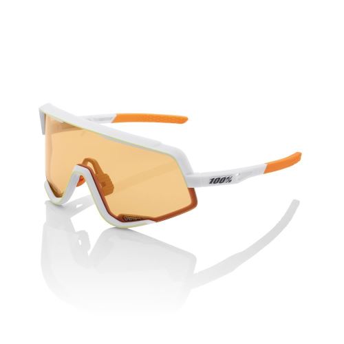 100% brýle GLENDALE - Soft Tact Oxyfire White - Persimmon Lens