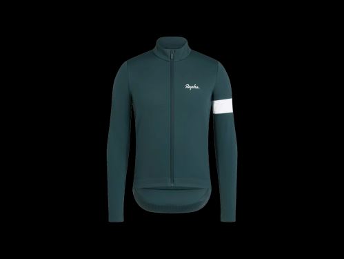 Rapha Pánská zimní cyklistická bunda Core, tmavě zelená/bílá