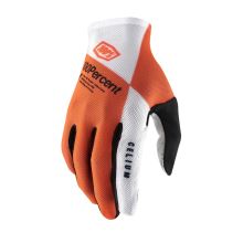 100% cyklistické rukavice CELIUM Fluo Orange/White L
