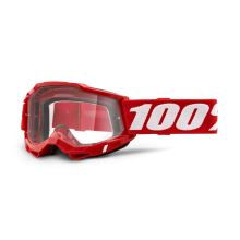 100% brýle motokrosové ACCURI 2 Goggle Red - Clear Lens