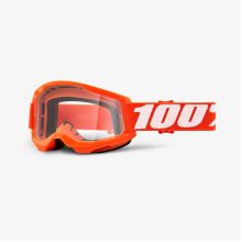 100% brýle motokrosové STRATA 2 Goggle Orange - Clear Lens
