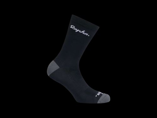 Rapha Cyklistické ponožky s logem,  černá/šedá