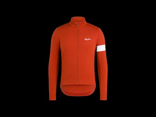 Rapha Pánská zimní cyklistická bunda Core, oranžová/bílá