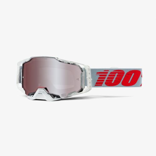100% brýle motokrosové Armega Goggle X-Ray - HiPER Silver Lens