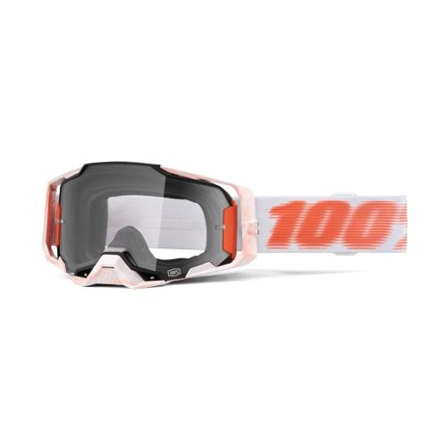 100% brýle motokrosové ARMEGA Goggle Tubular - Clear Lens