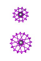 GARBARUK kladky přehazovačky Shimano Set 11z + 16z Violet