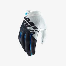 100% rukavice "iTRACK" White/Steel Gray S
