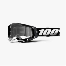 100% brýle motokrosové RACECRAFT 2 Goggle Black - Clear Lens