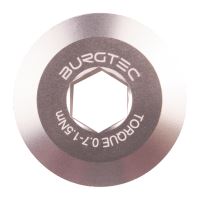 Burgtec středový šroub kliky Shimano  - Rhodium Silver