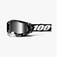 100% brýle motokrosové RACECRAFT 2 Goggle Black - Mirror Silver Lens