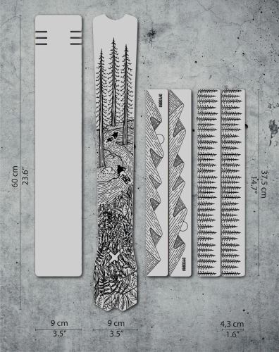 DYEDbro ochranná folie OS Illustration Black lesk
