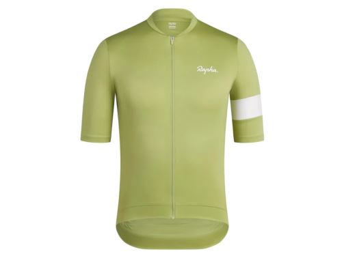 Rapha Pánský cyklistický dres Rapha Core, zelená/bílá