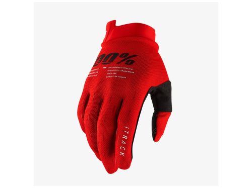 100% rukavice iTrack Red