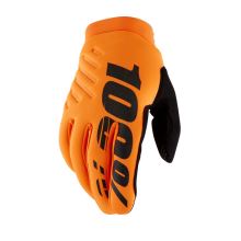 100% rukavice "BRISKER" Fluo Orange/Black S