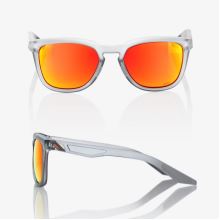 100% brýle Hudson 
Soft Tact Translucent Crystal Grey - HiPER Red Multilayer Mirror