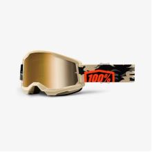 100% brýle motokrosové STRATA 2 Goggle Kombat - True Gold Lens