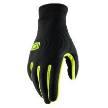 100% rukavice "BRISKER XTREME" Black/Fluo Yellow - L