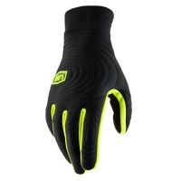100% rukavice "BRISKER XTREME" Black/Fluo Yellow - M