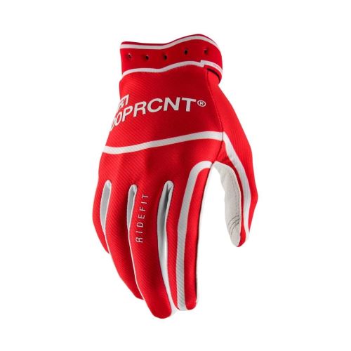 100% rukavice "RIDEFIT" White/Red
