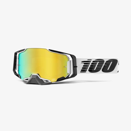 100% brýle motokrosové Armega Goggle Atmos - Mirror Gold Lens