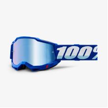 100% brýle motokrosové ACCURI 2 Goggle Blue - Mirror Blue Lens