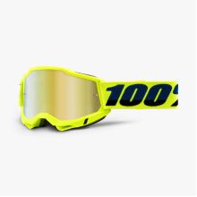 100% brýle motokrosové ACCURI 2 Goggle Yellow - Mirror Gold Lens