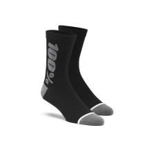 100% ponožky RYTHYM  Merino Performance Socks Black/Grey LG/XL