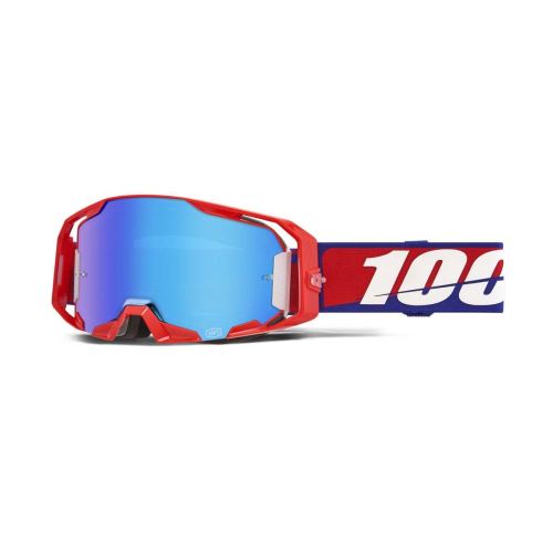 100% motokrosové brýle ARMATIC Goggle Best - Mirror Blue Lens