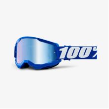 100% brýle motokrosové STRATA 2 Goggle Blue - Mirror Blue Lens