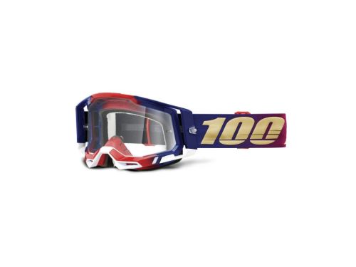 100% brýle motokrosové RACECRAFT 2 Goggle United - Clear Lens
