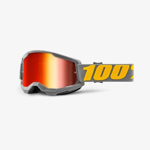 100% brýle motokrosové STRATA 2 Goggle Izipizi - Mirror Red Lens