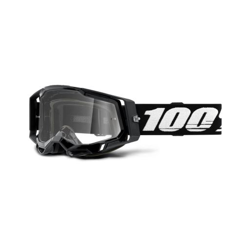 100% brýle motokrosové RACECRAFT 2 Goggle Black - Clear Lens